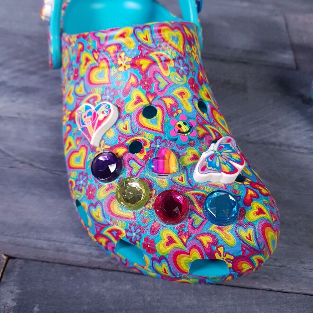CROCS X Lisa Frank Classic Clogs Kids Size J5 Womens 7 Limited Edition - Picture 3 of 9